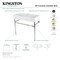 Kingston Brass 39 Porcelain Console Sink with Stainless Steel Legs, WhiteBrushed Nickel VPB3917H8ST - alternate 4